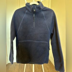 J Crew Men’s Nordic Fleece Anorak Jacket Navy XS